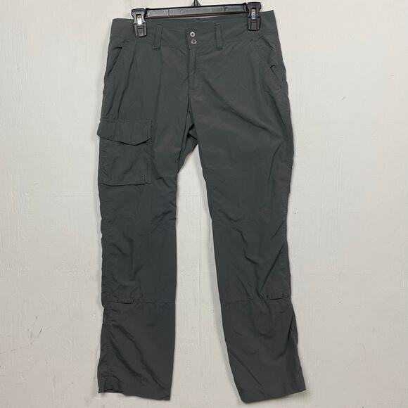 Columbia Omni Shade Green Roll Tab Cargo Pants Size 4 Long - Picture 1 of 6